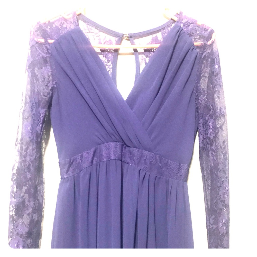 Blue lace maxi dress